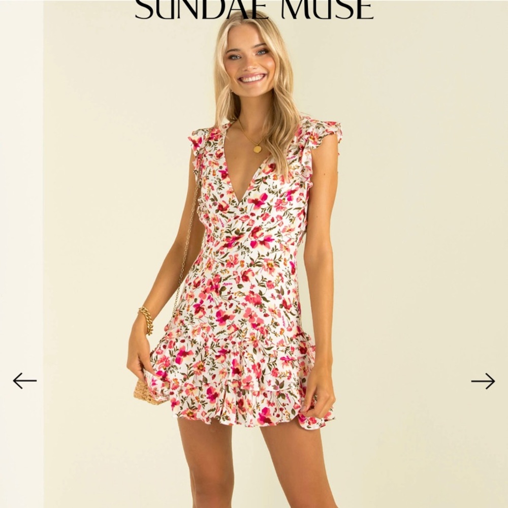 Sundae Muse Libby Dress pink floral summer dress